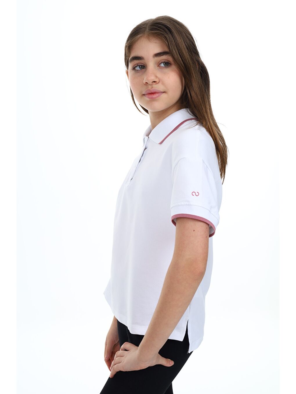 Beyaz Kız Çocuk Baskılı Tişört-2