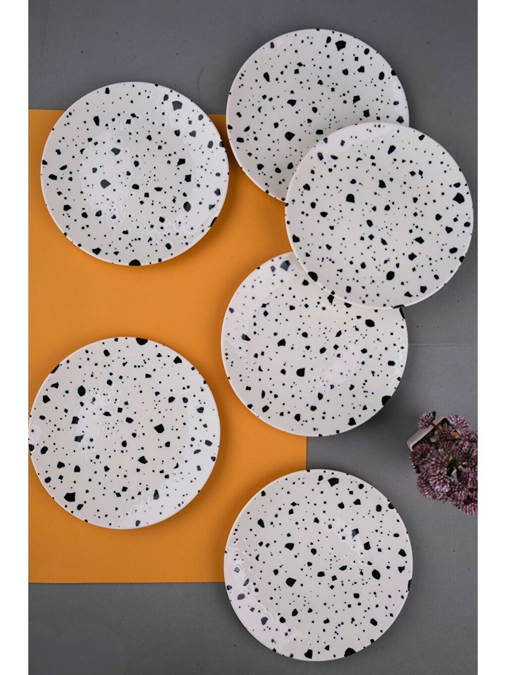 Karışık Porselen Sidereal Pasta Tabağı 19,50cm SD1 6 Kişilik 6 Parça