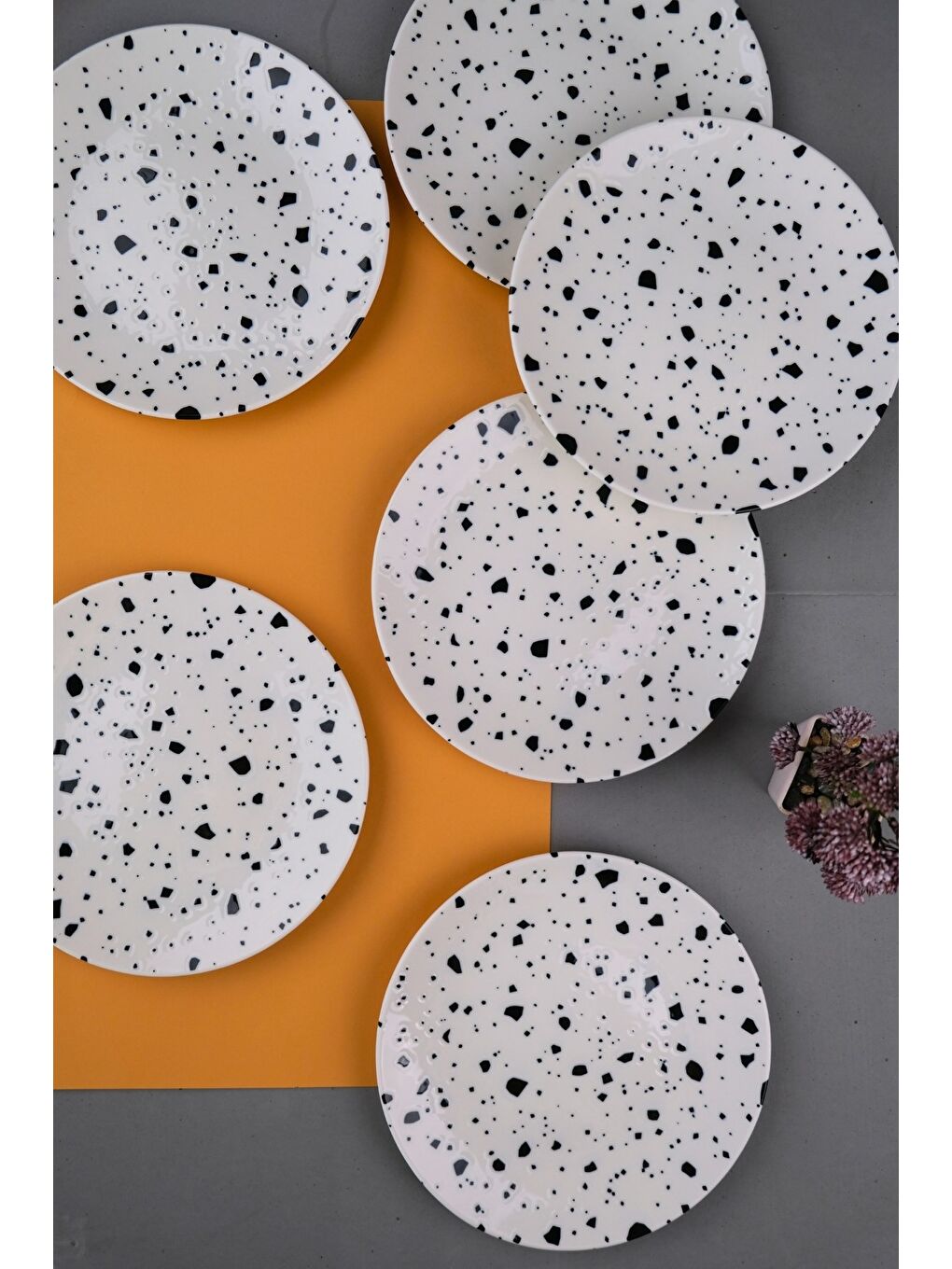 Karışık Porselen Sidereal Pasta Tabağı 19,50cm SD1 6 Kişilik 6 Parça-2
