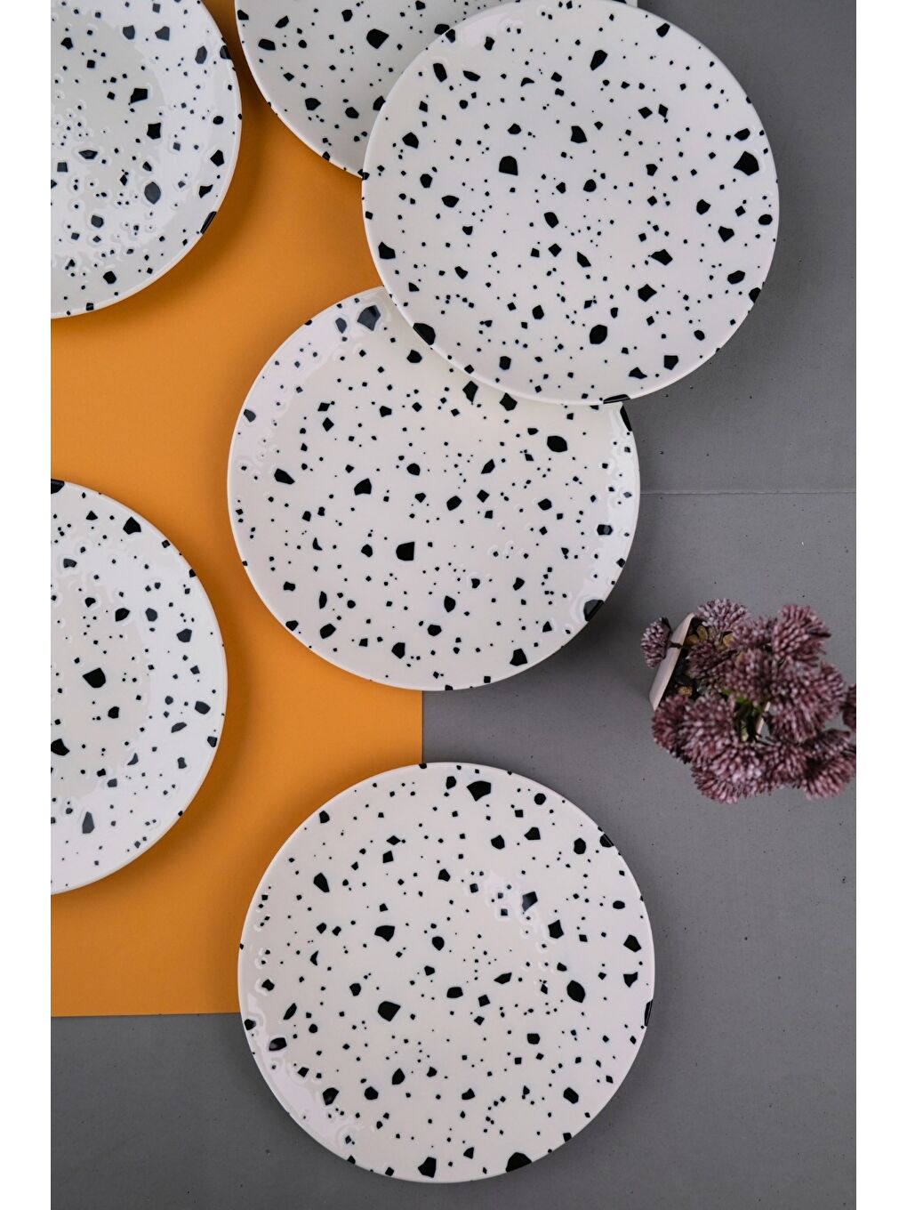 Karışık Porselen Sidereal Pasta Tabağı 19,50cm SD1 6 Kişilik 6 Parça-3