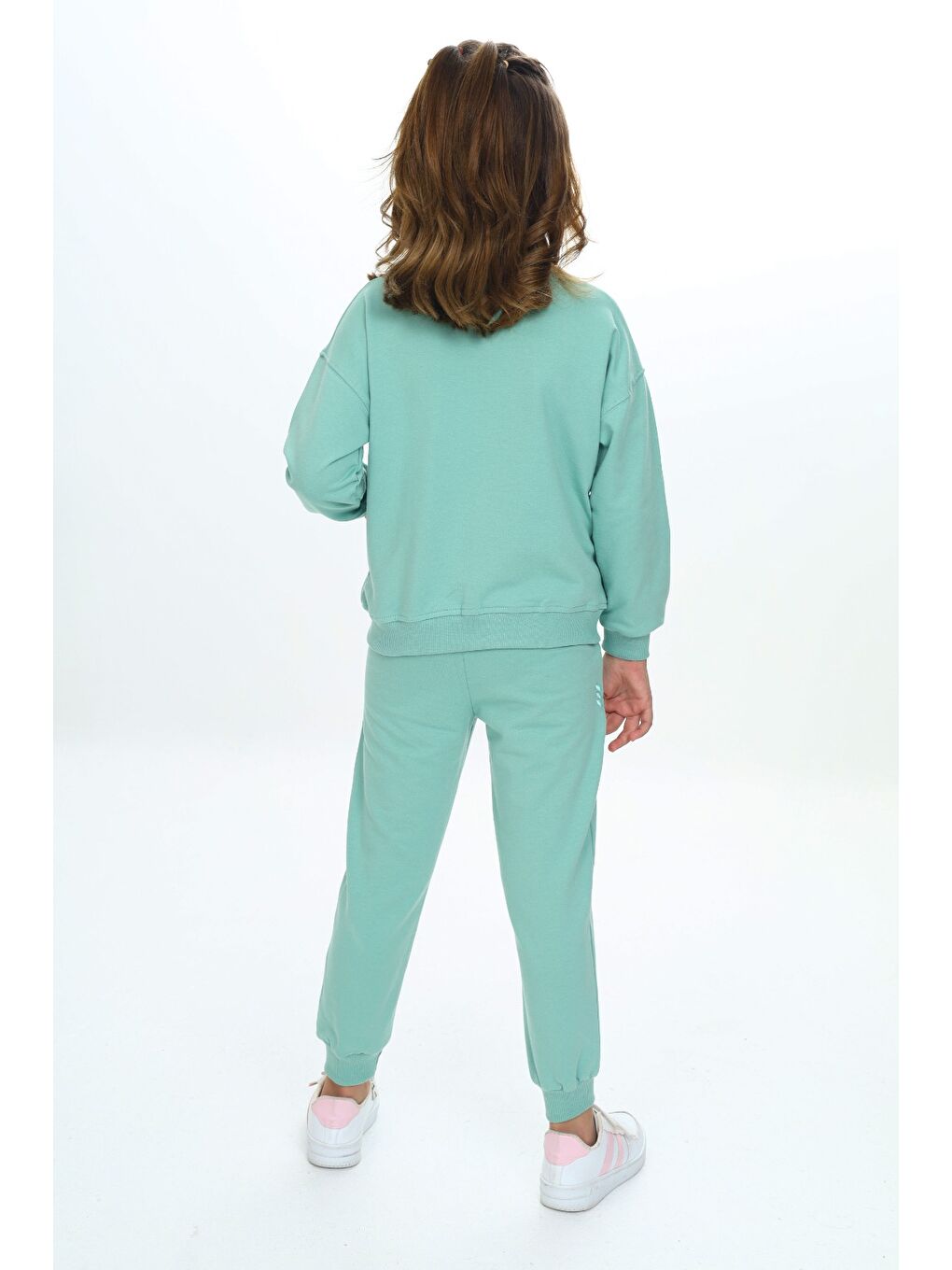 Yeşil Kız Çocuk Nakışlı Eşofman Takım-3