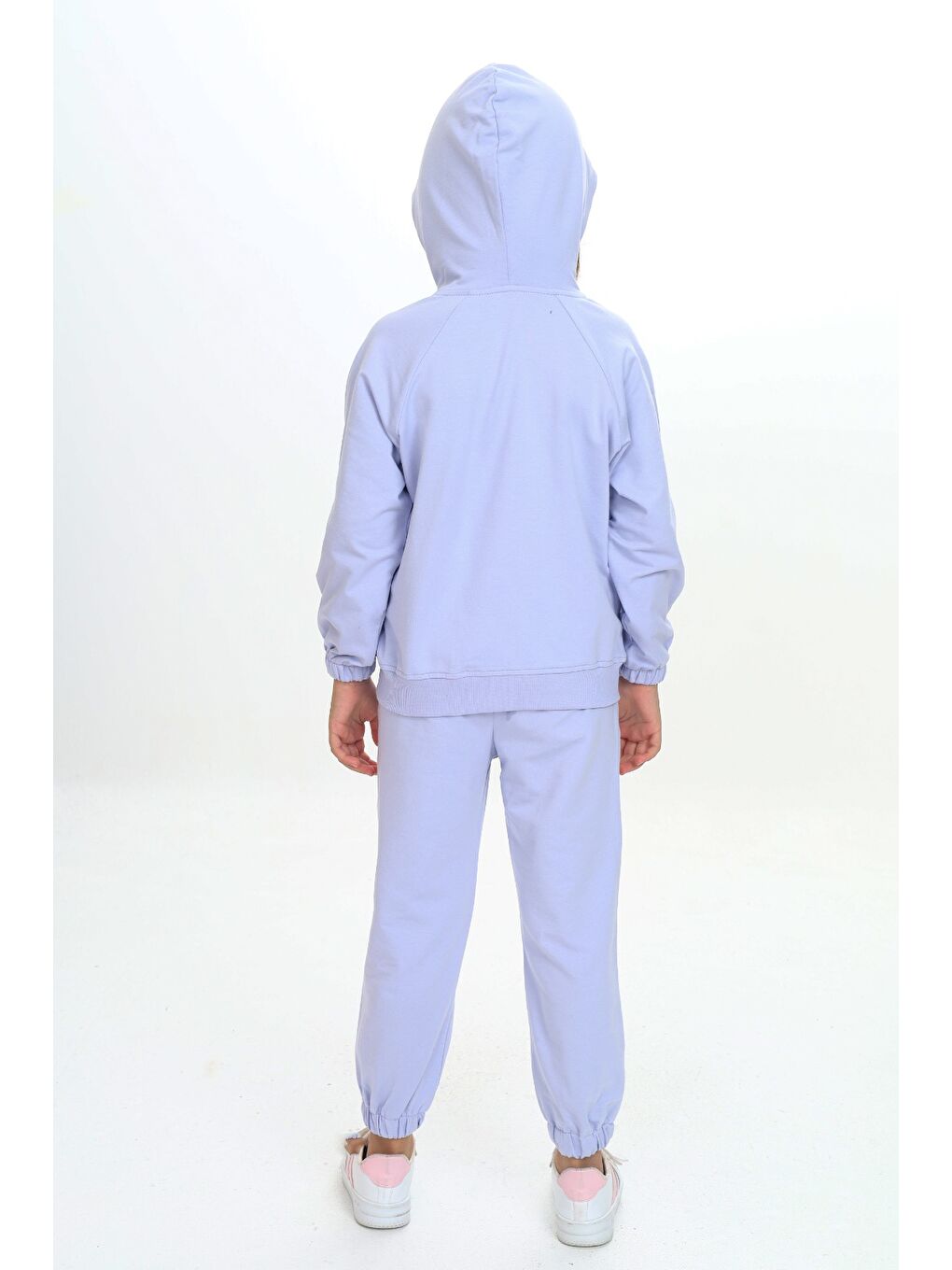Lila Kız Çocuk Kapüşonlu Eşofman Takım-3