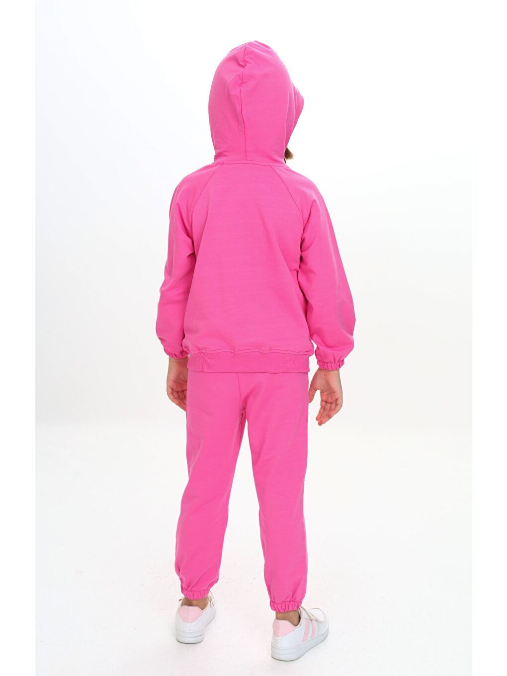 Fuşya Kız Çocuk Kapüşonlu Eşofman Takım-3