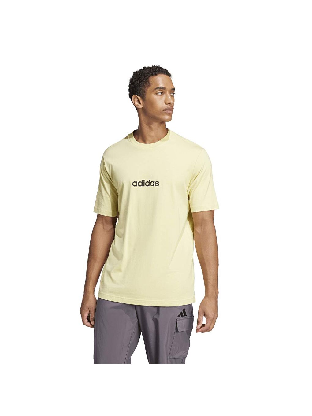 Linear Sj Erkek Sarı Yuvarlak Yaka Tişört