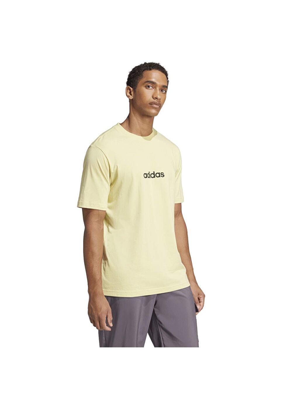 Linear Sj Erkek Sarı Yuvarlak Yaka Tişört-2