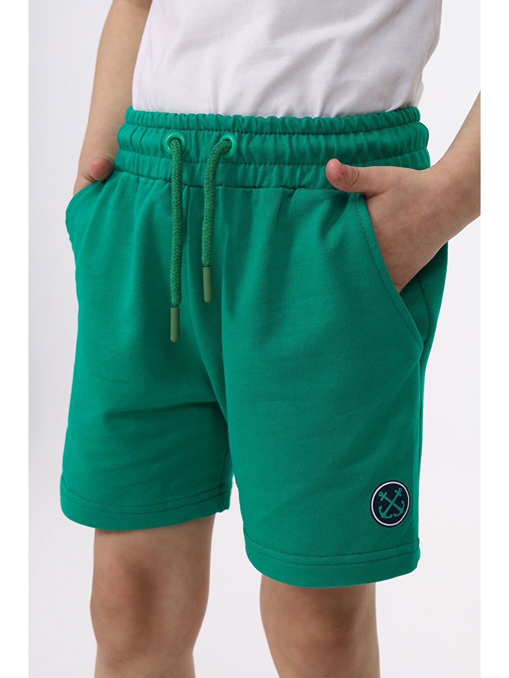 Yeşil Erkek Çocuk Baskılı Şort-1