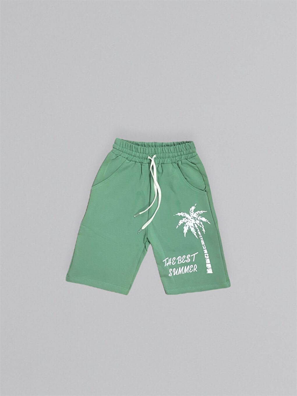 Yeşil Baskılı Erkek Çocuk Tişört Şortlu Takım M00715-6