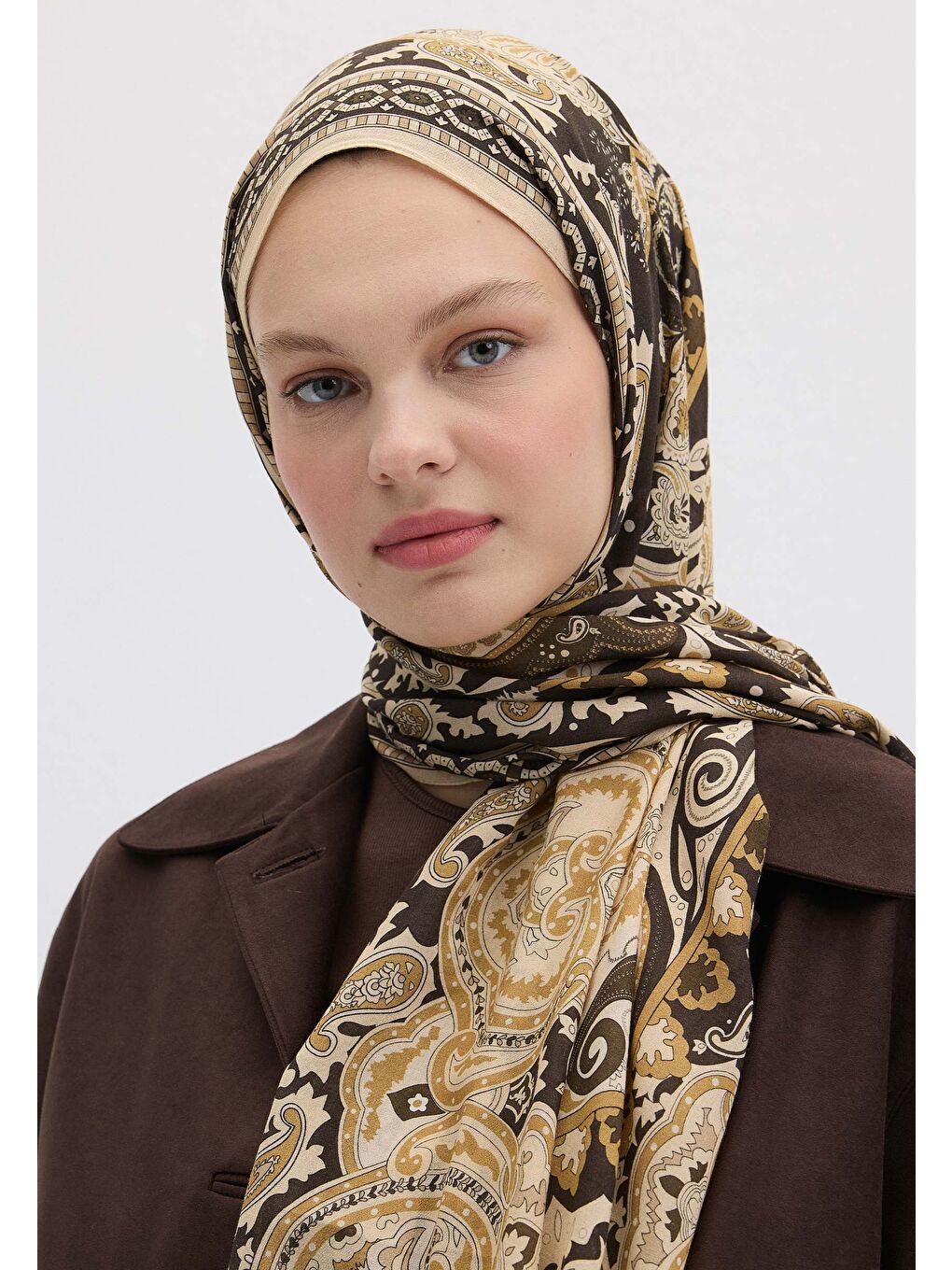 Sarı Lena Desen Şal Sahra-3