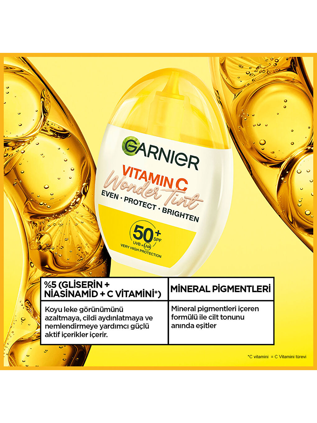 C Vitamini* 3 Etki 1 Arada Renkli Nemlendirici - Açık Ton-1