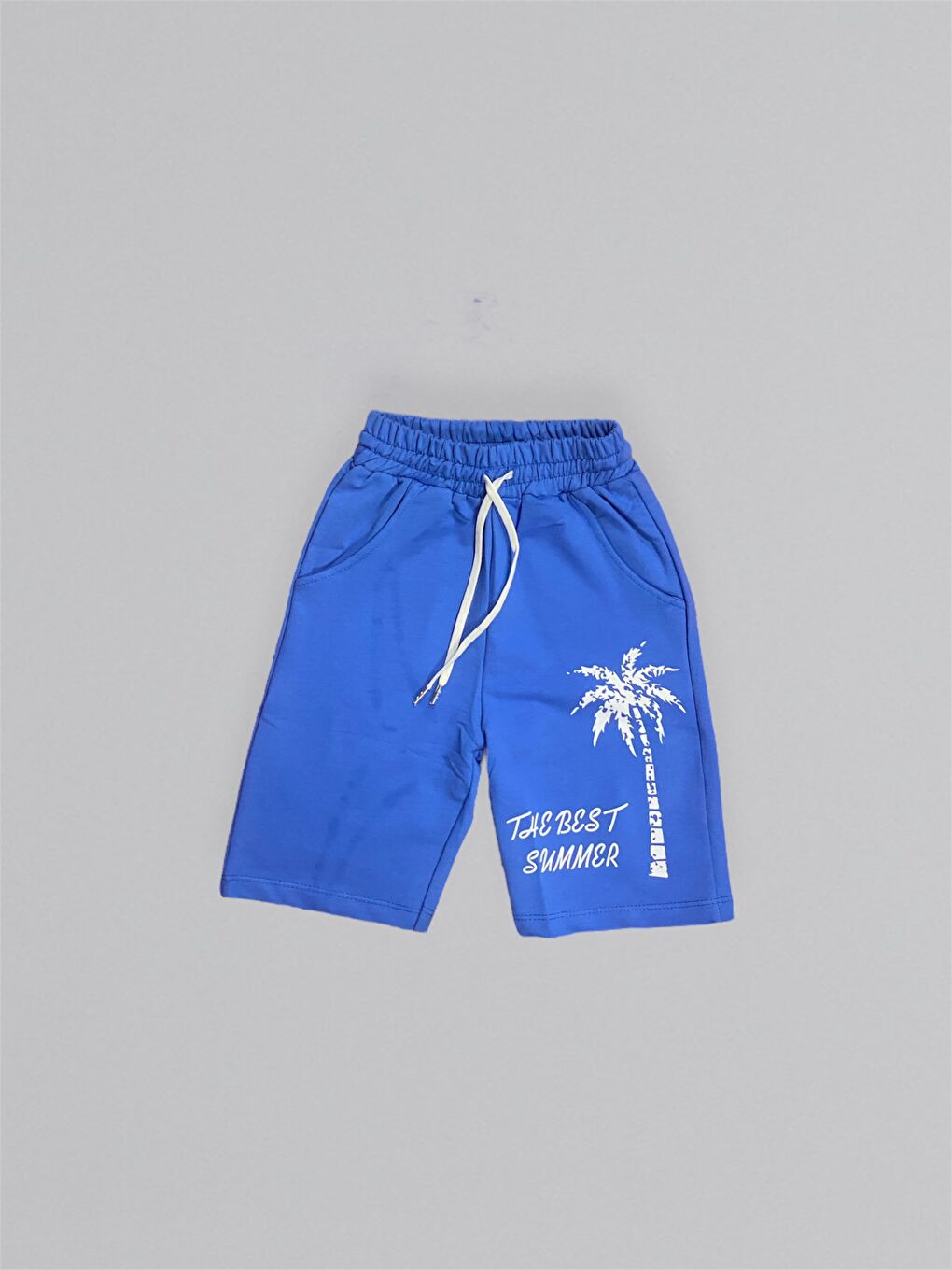 Mavi Baskılı Erkek Çocuk Tişört Şortlu Takım M00715-6