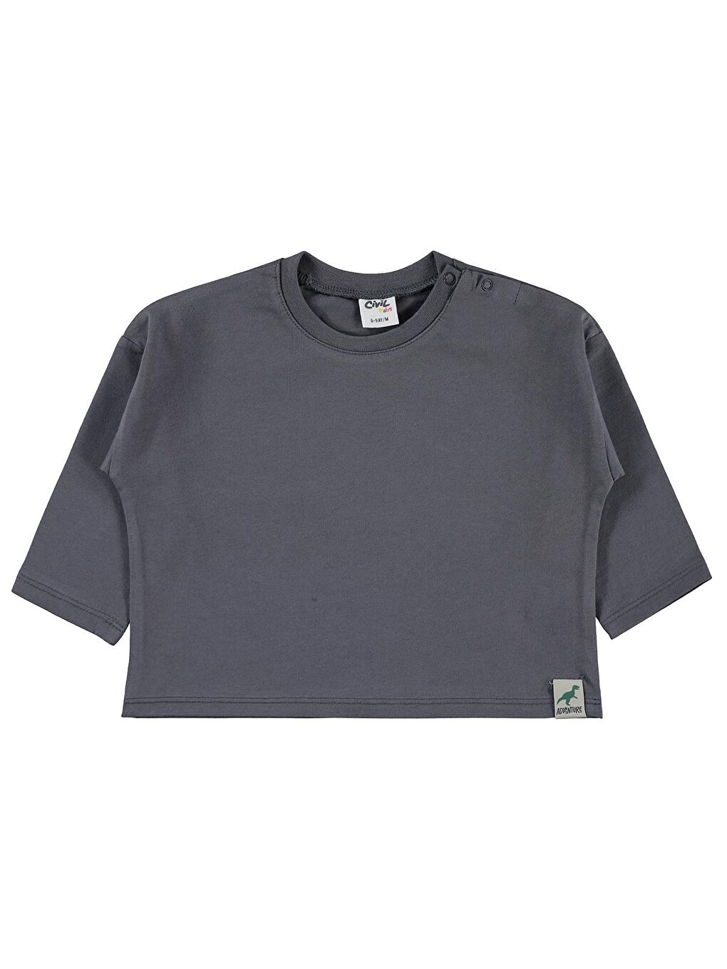 Baby Basic 6-18 Ay Sweatshirt - Gri 6-9 Ay