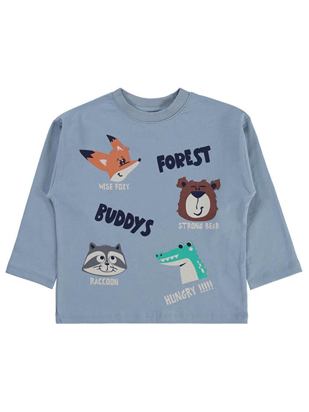 Boys Fores Buddy Baskılı 2-5 Yaş Sweatshirt - Mavi5-6 Yaş