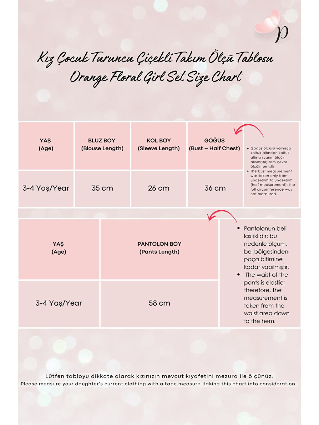 Kız Çocuk Çiçekli Turuncu Alt Üst Takım-5