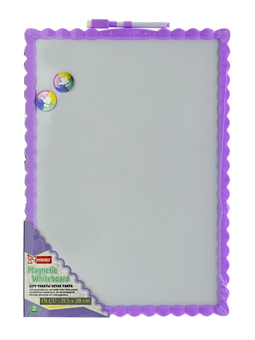 21.5x28 Çift Taraflı Manyetik Yazı Tahtası (JL-115)