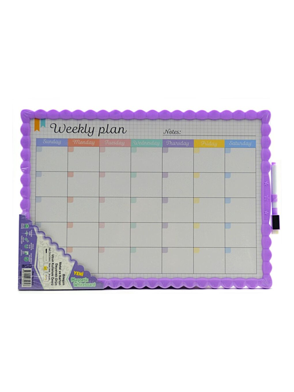 21.5x28 Çift Taraflı Manyetik Yazı Tahtası (JL-115)-1