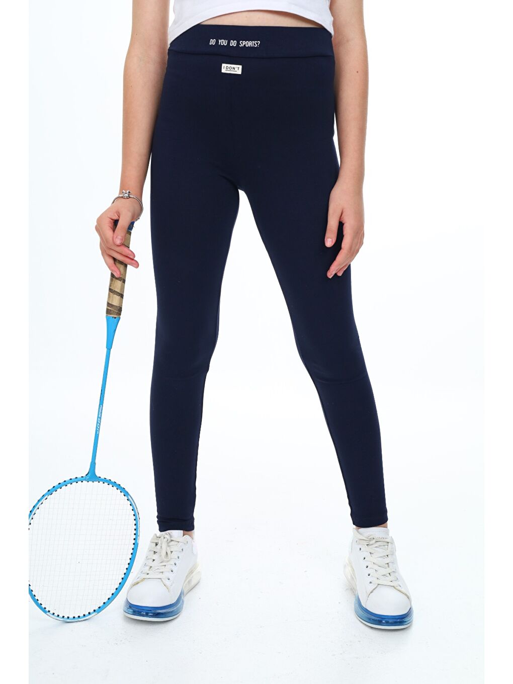 Lacivert Kız Çocuk Baskılı Tayt