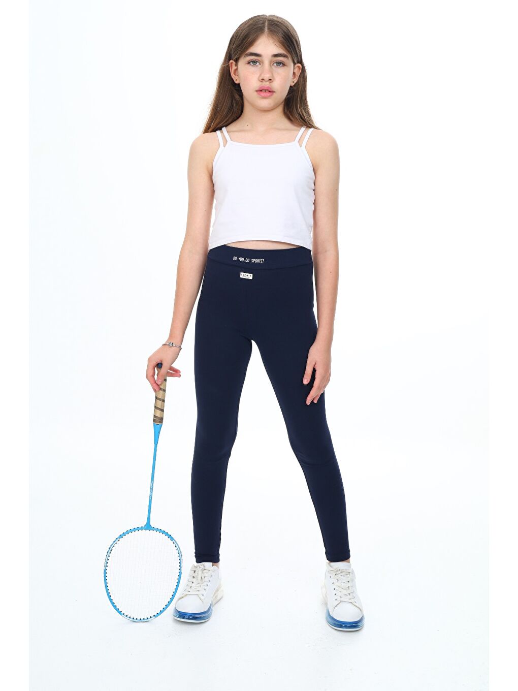 Lacivert Kız Çocuk Baskılı Tayt-1