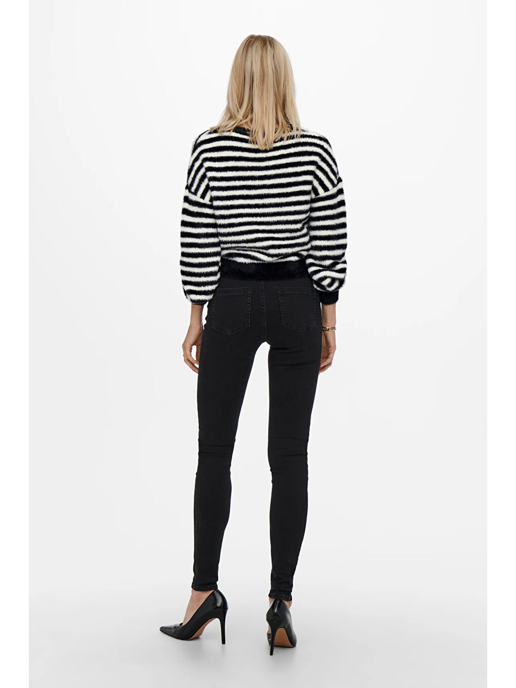 Siyah Onlpiumo Regular Fit Jakarlı Kazak 15235973-1