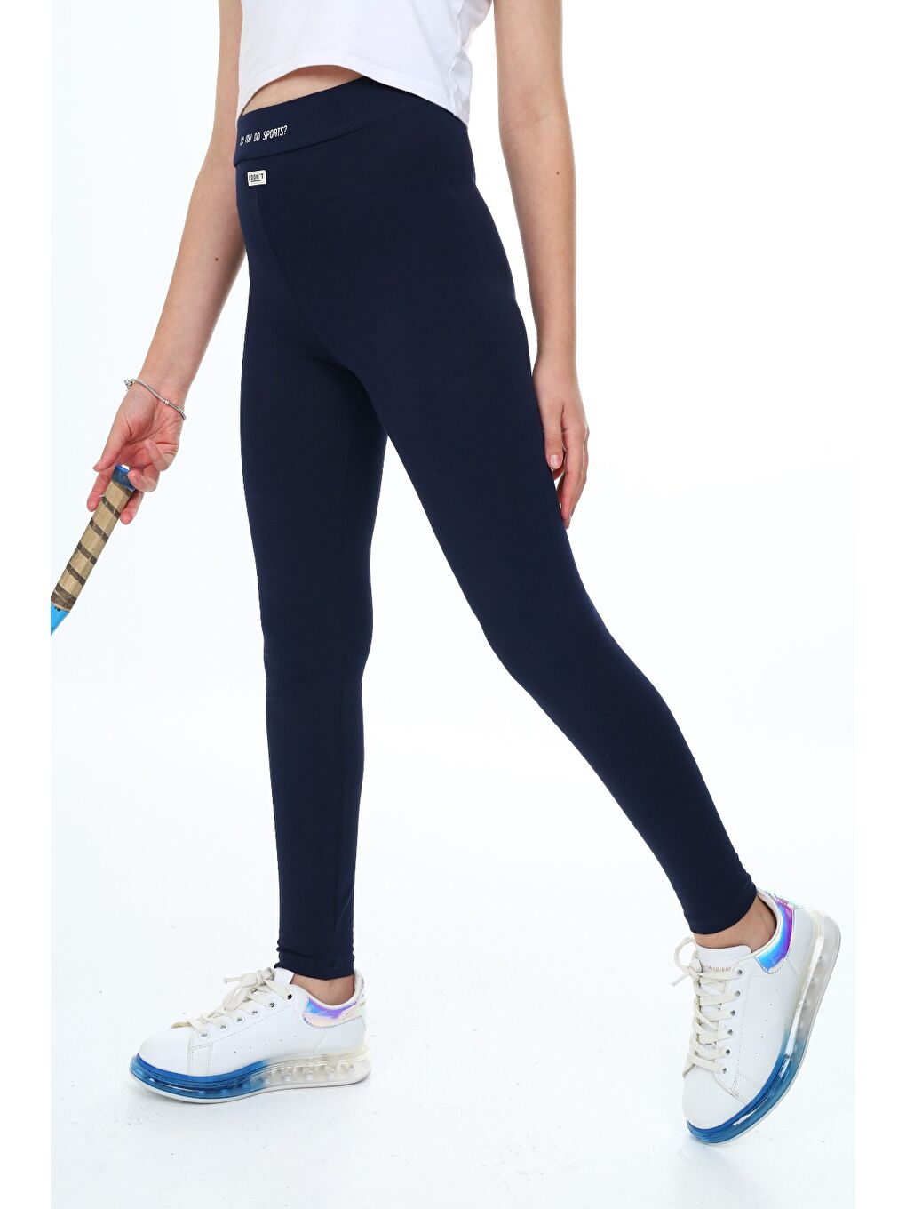 Lacivert Kız Çocuk Baskılı Tayt-3