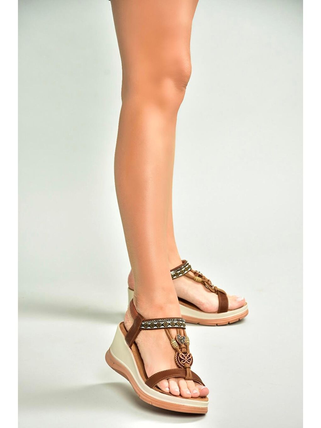Kahverengi Taba Kadın Sandalet U2589268-1