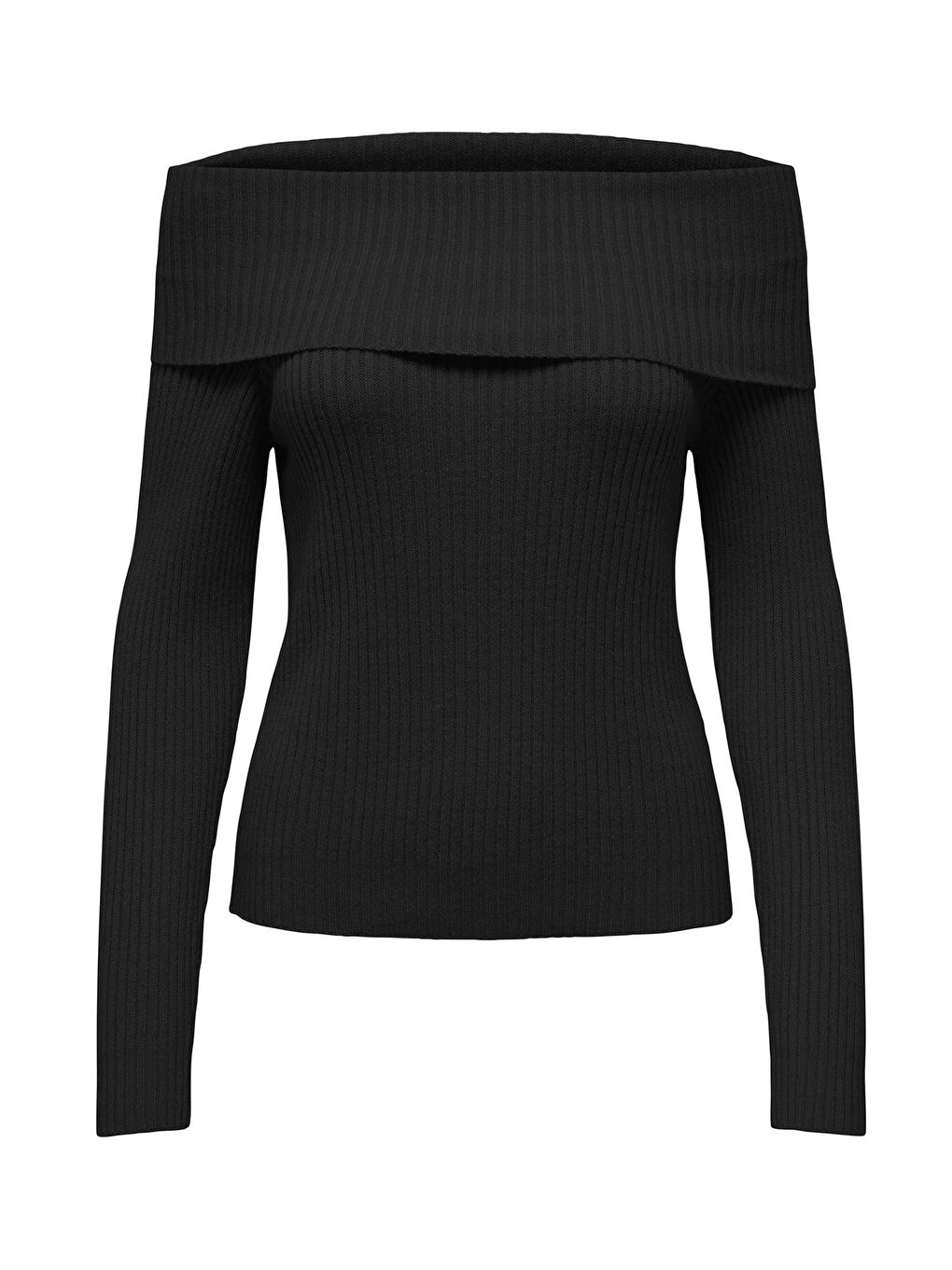 Siyah Onlkatia Regular Fit Madonna Yaka Kazak 15311830-2