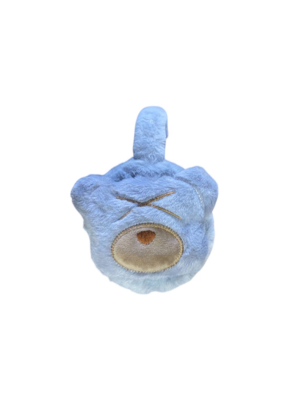 Çocuk Buz Mavisi 3D Ayıcık Detaylı Pelüş Kışlık Kulaklık-1