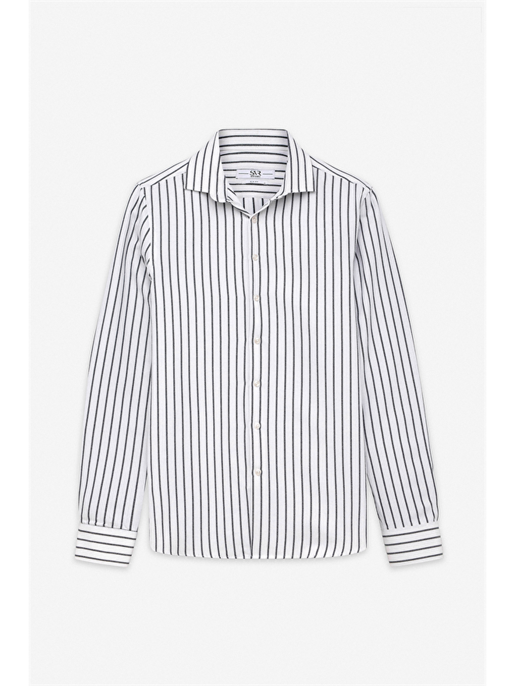 Lacivert Slim Klasik Yaka Cepsiz Casual Gömlek-7