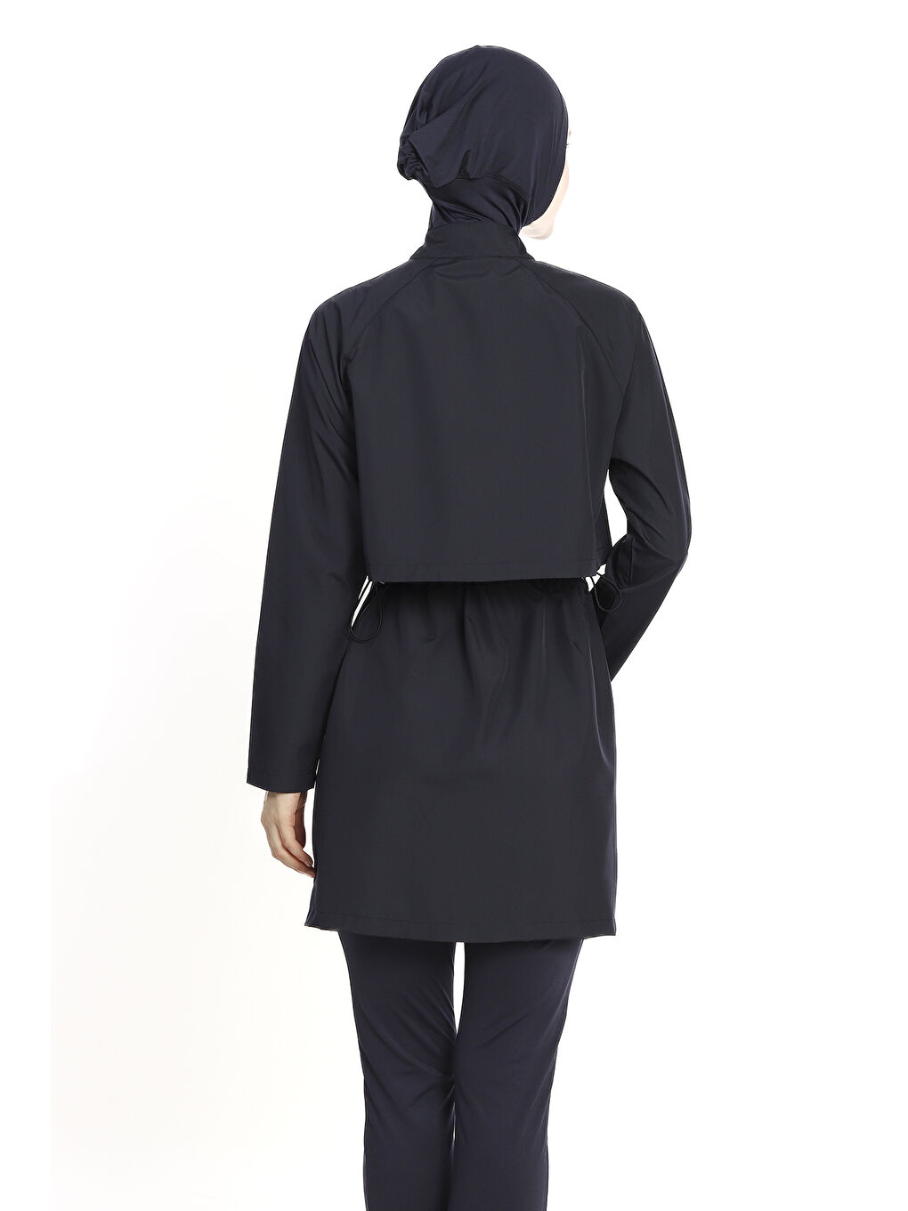 Önü Kapaklı Tam Kapalı Tesettür Mayo 6201 Koyu Lacivert-3