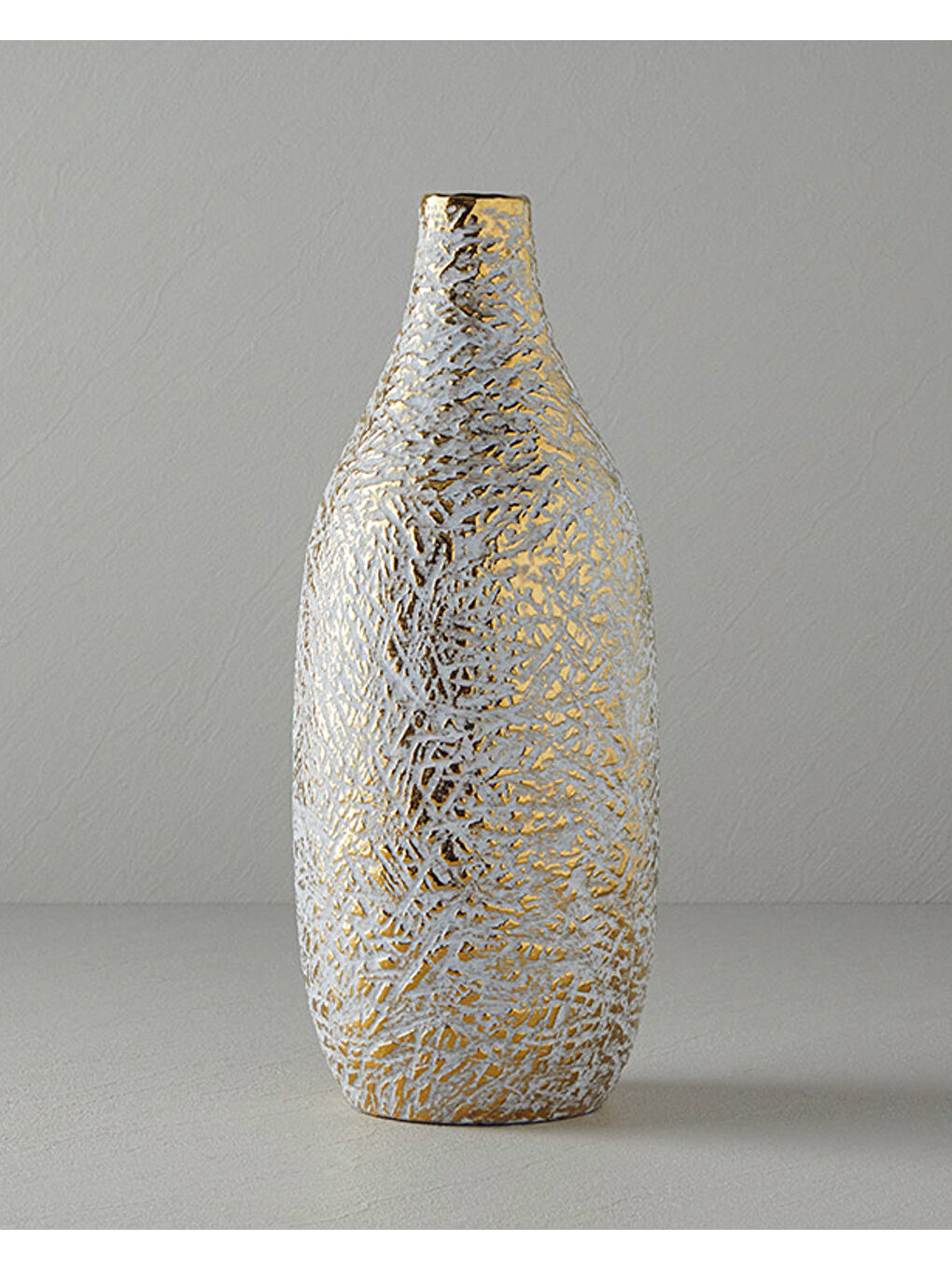 Sarı Pavia Stoneware Vazo Gold