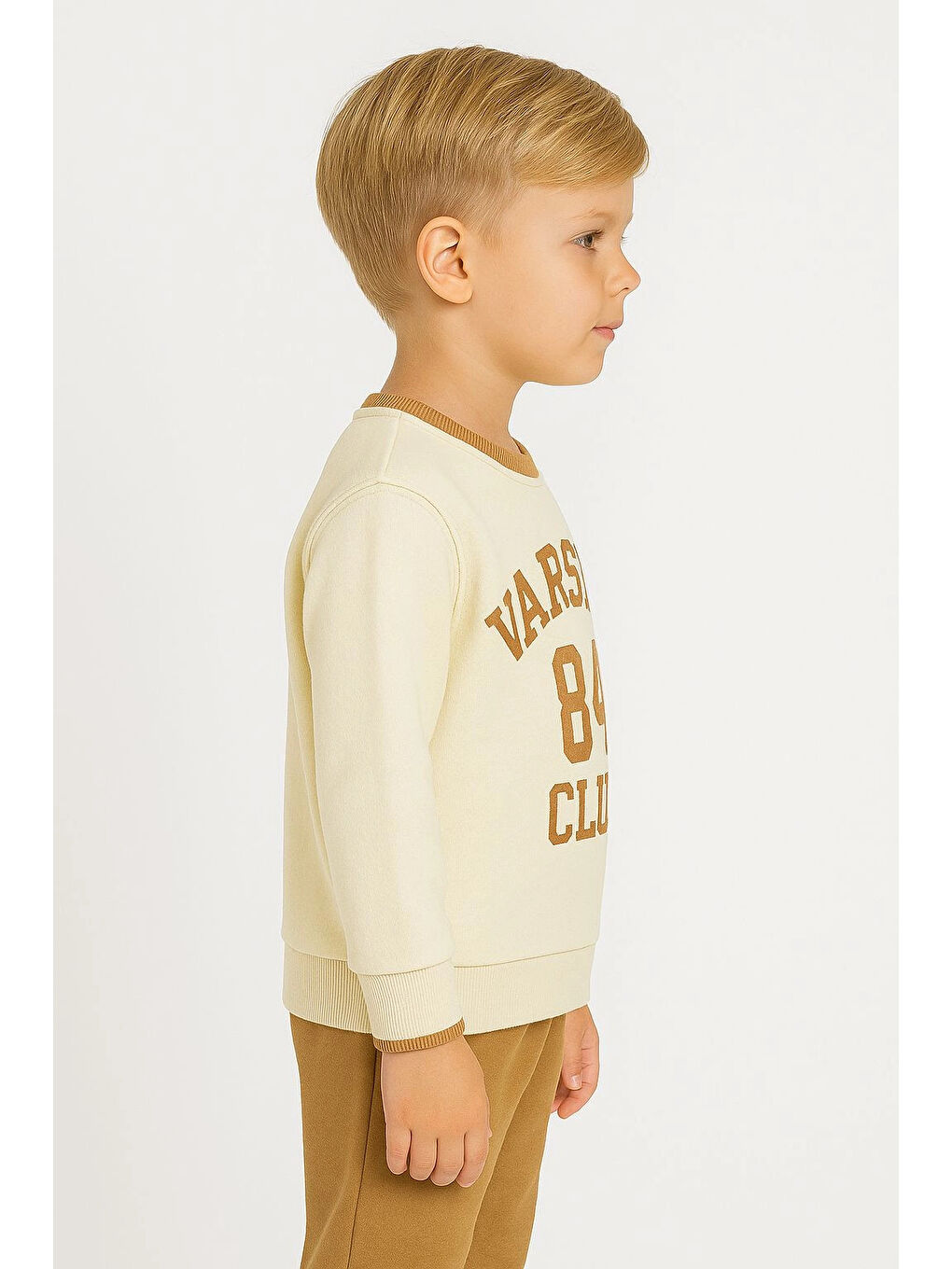 Kahverengi Varsity Clup Baskılı Erkek Bebek Takım 20101-1