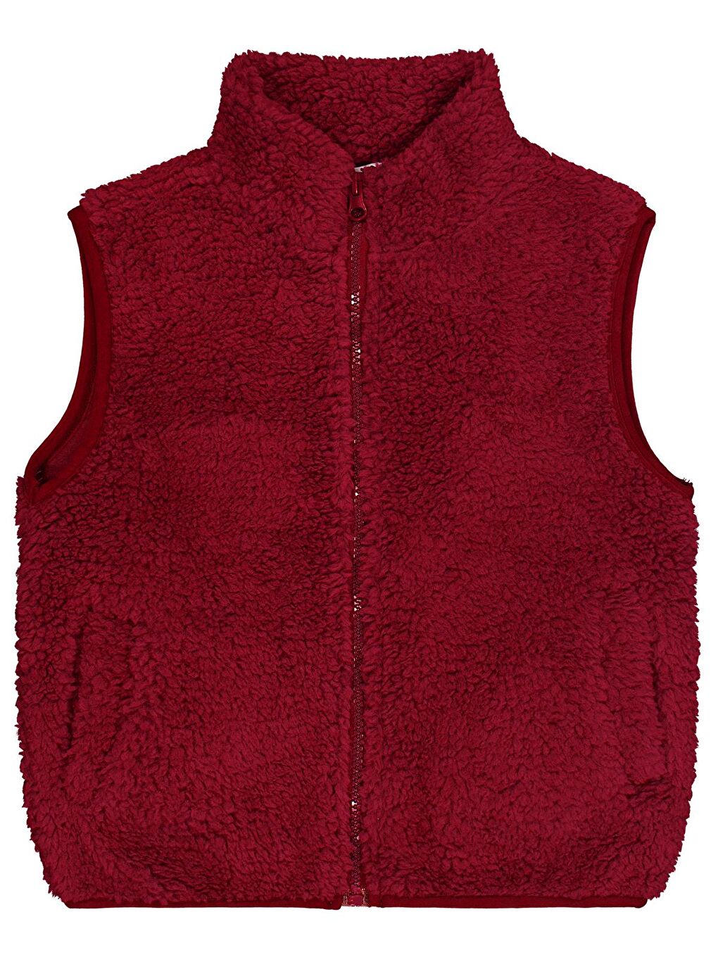 Boys Cepli Fermuarlı 2-5 Yaş Yelek - Bordo 2-3 Yaş