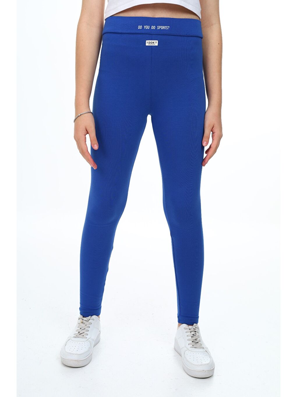 Mavi Kız Çocuk Baskılı Tayt-1