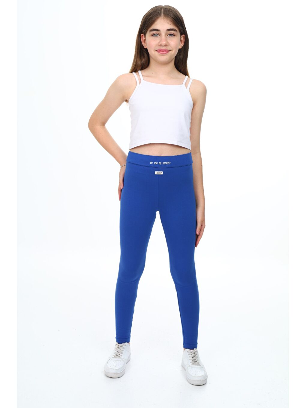 Mavi Kız Çocuk Baskılı Tayt-2