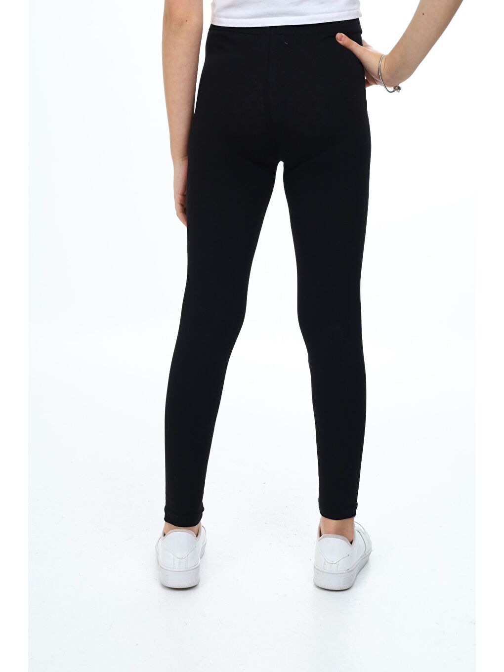 Siyah Kız Çocuk Baskılı Tayt-2