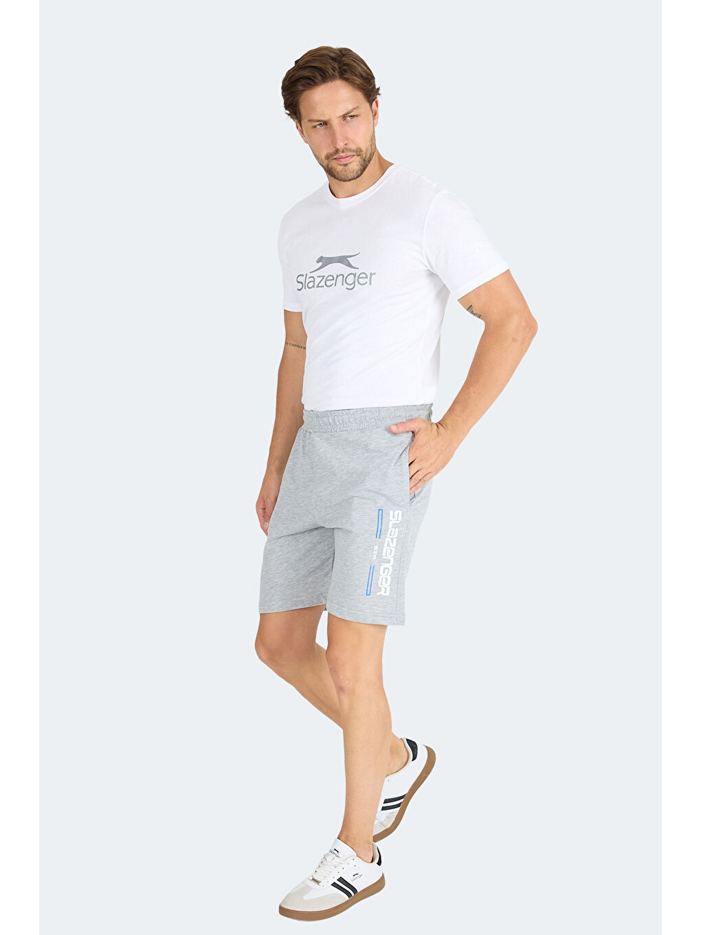 NEBO I Erkek Cepli Gri Şort-5