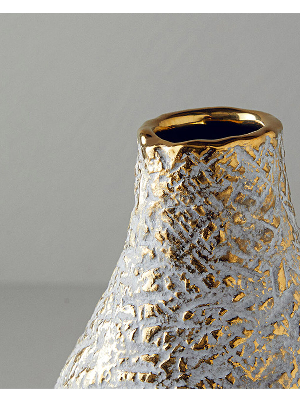 Sarı Pavia Stoneware Vazo Gold-2