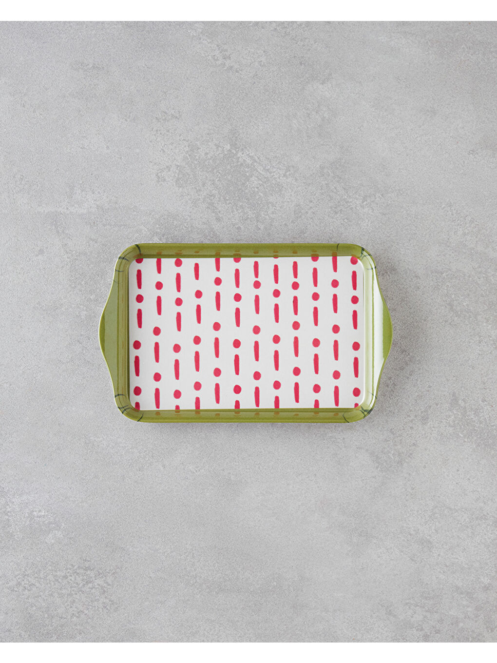 Fusion Melamin Tepsi 23x14 cm Pembe - Yeşil