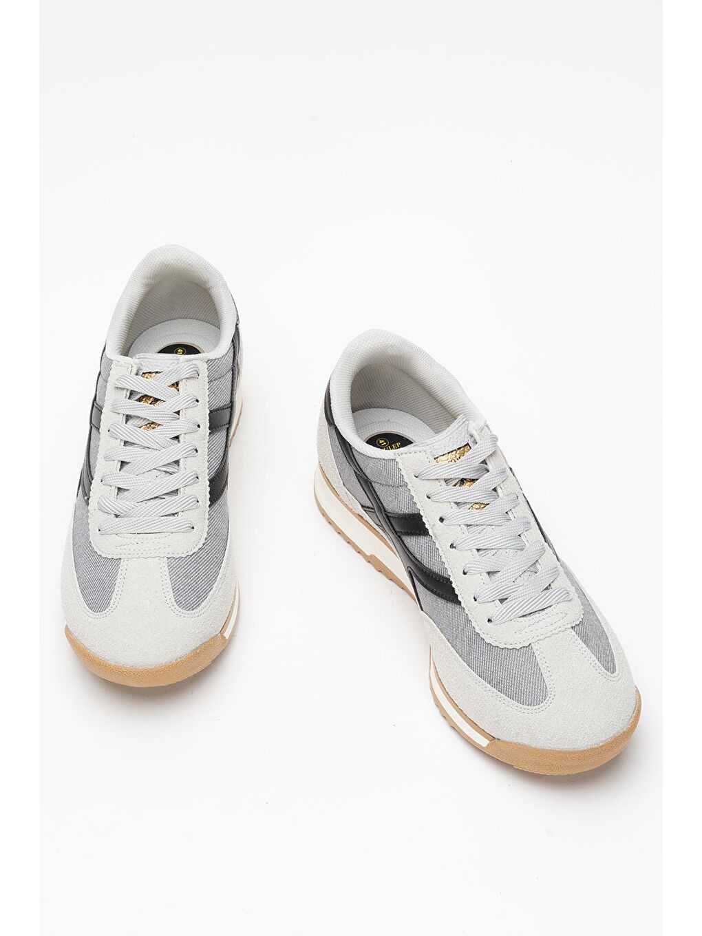 Gri Erkek Keten Günlük Spor Ayakkabı-1