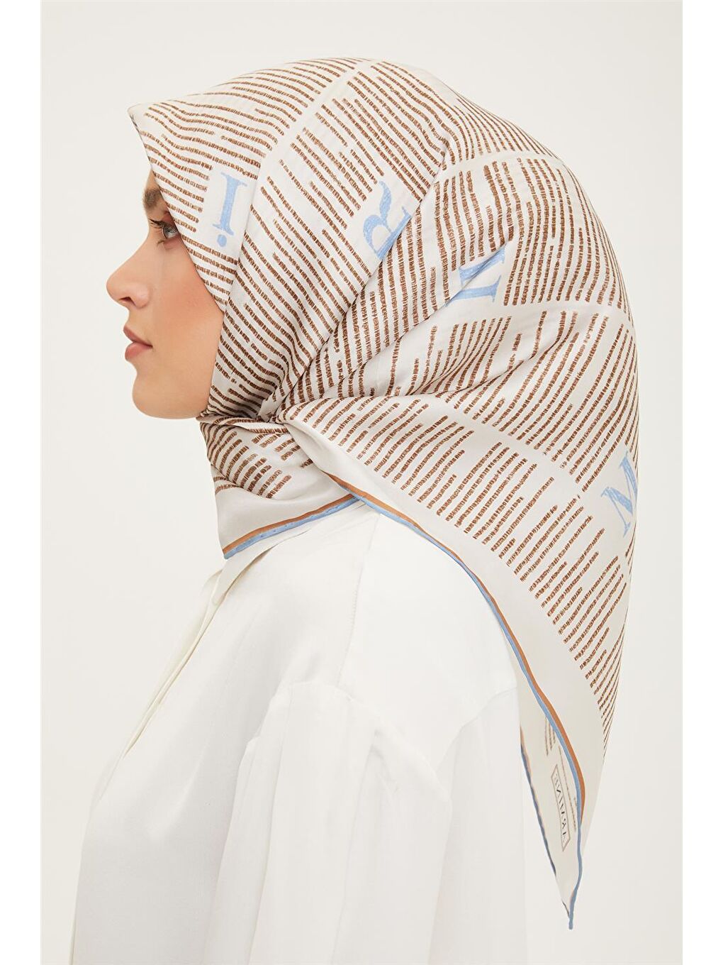 Kahverengi Twill İpek Eşarp 23Ya8942 2-2