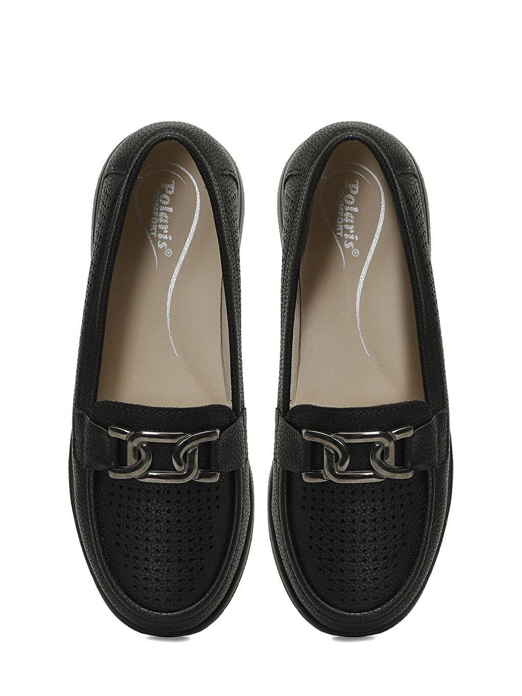 166019.Z5FX Siyah Kadın Loafer-3