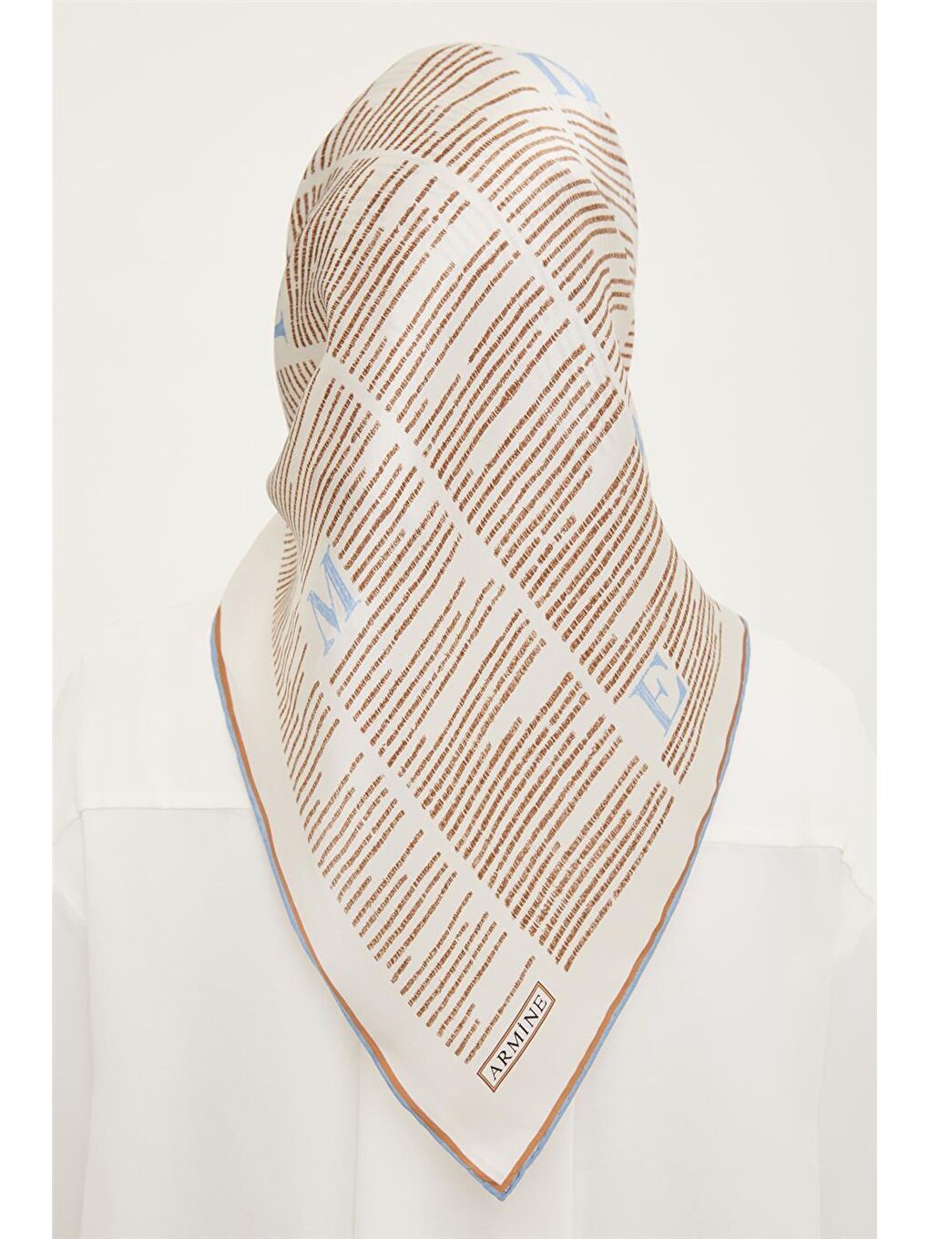 Kahverengi Twill İpek Eşarp 23Ya8942 2-3