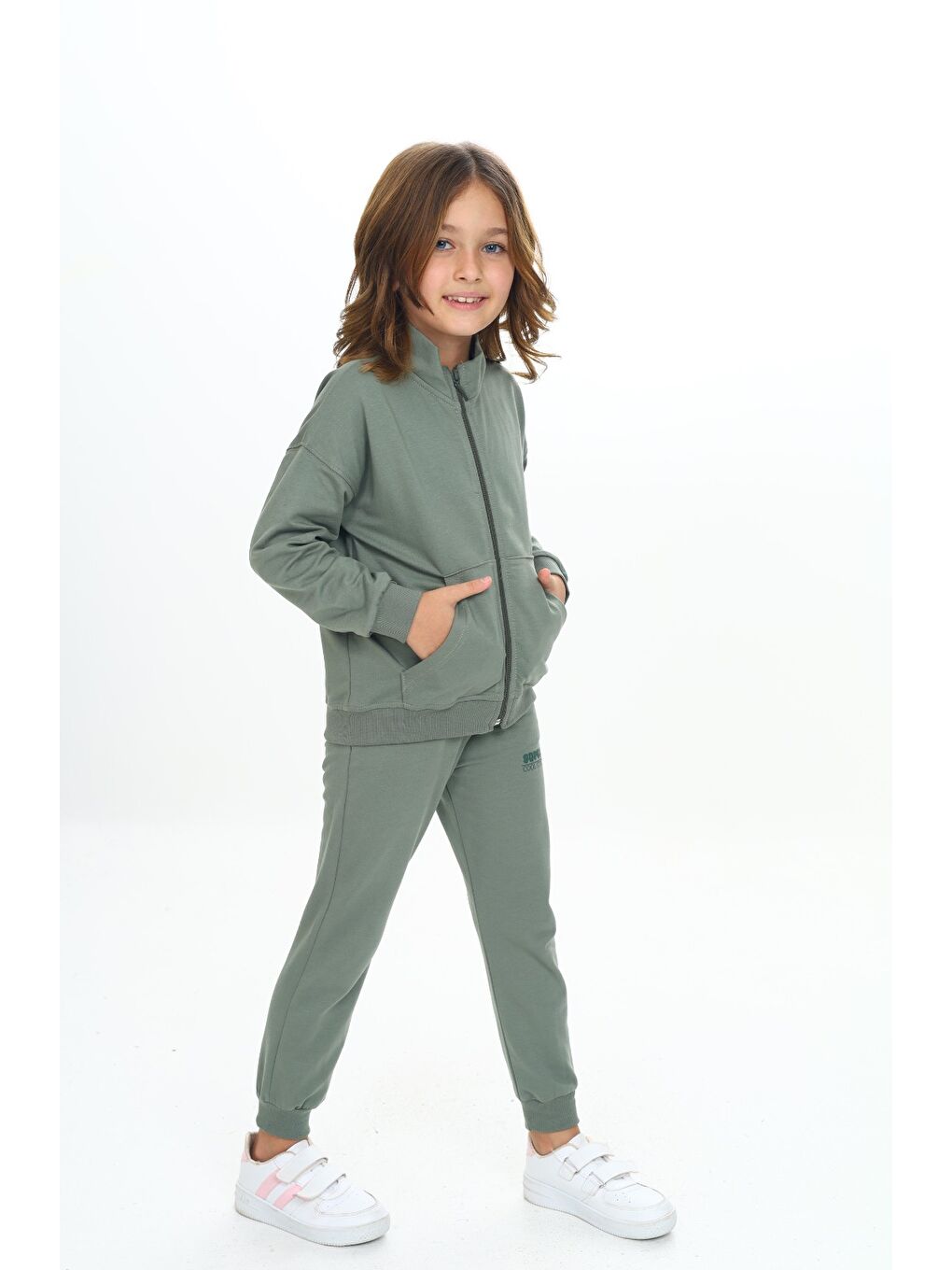 Yeşil Kız Çocuk Eşofman Takım-3