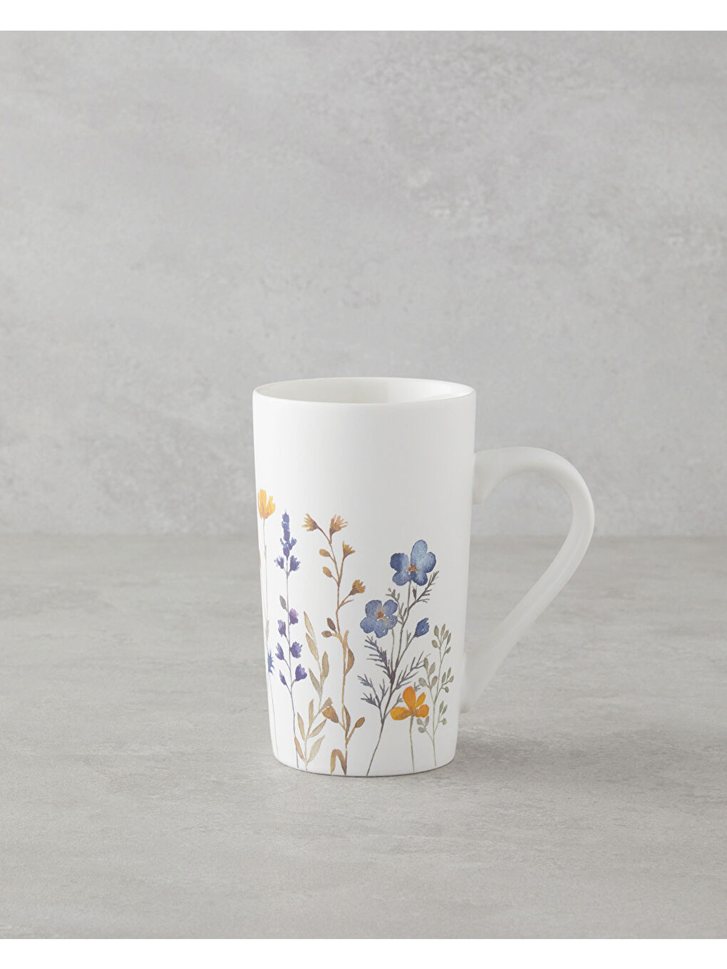 Beyaz Gardenia Elegance New Bone China Kupa 500 ml Renkli