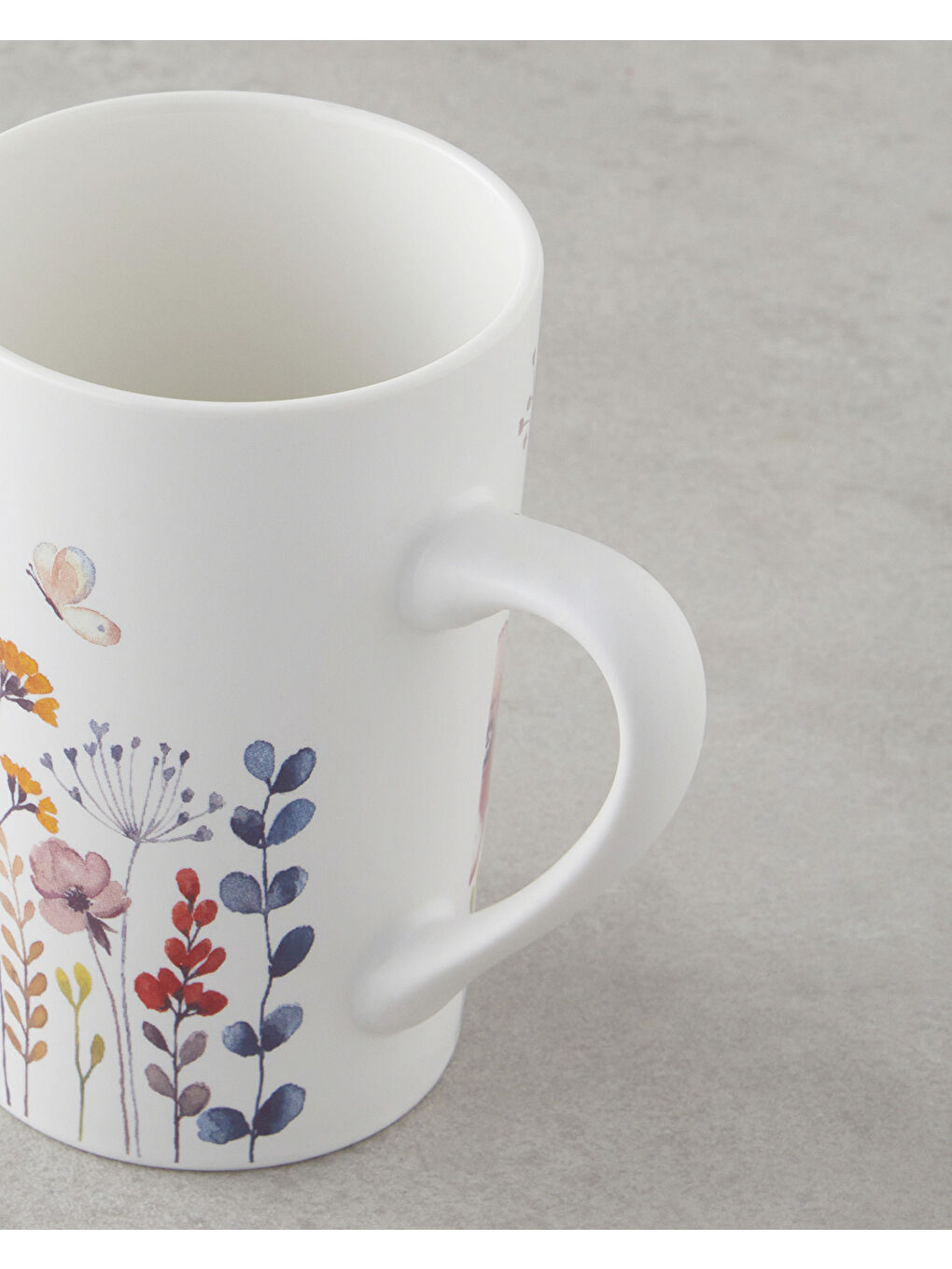 Beyaz Gardenia Elegance New Bone China Kupa 500 ml Renkli-1