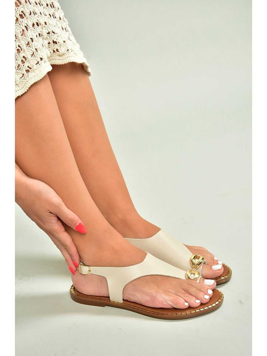 Bej Kadın Sandalet U6522271-2