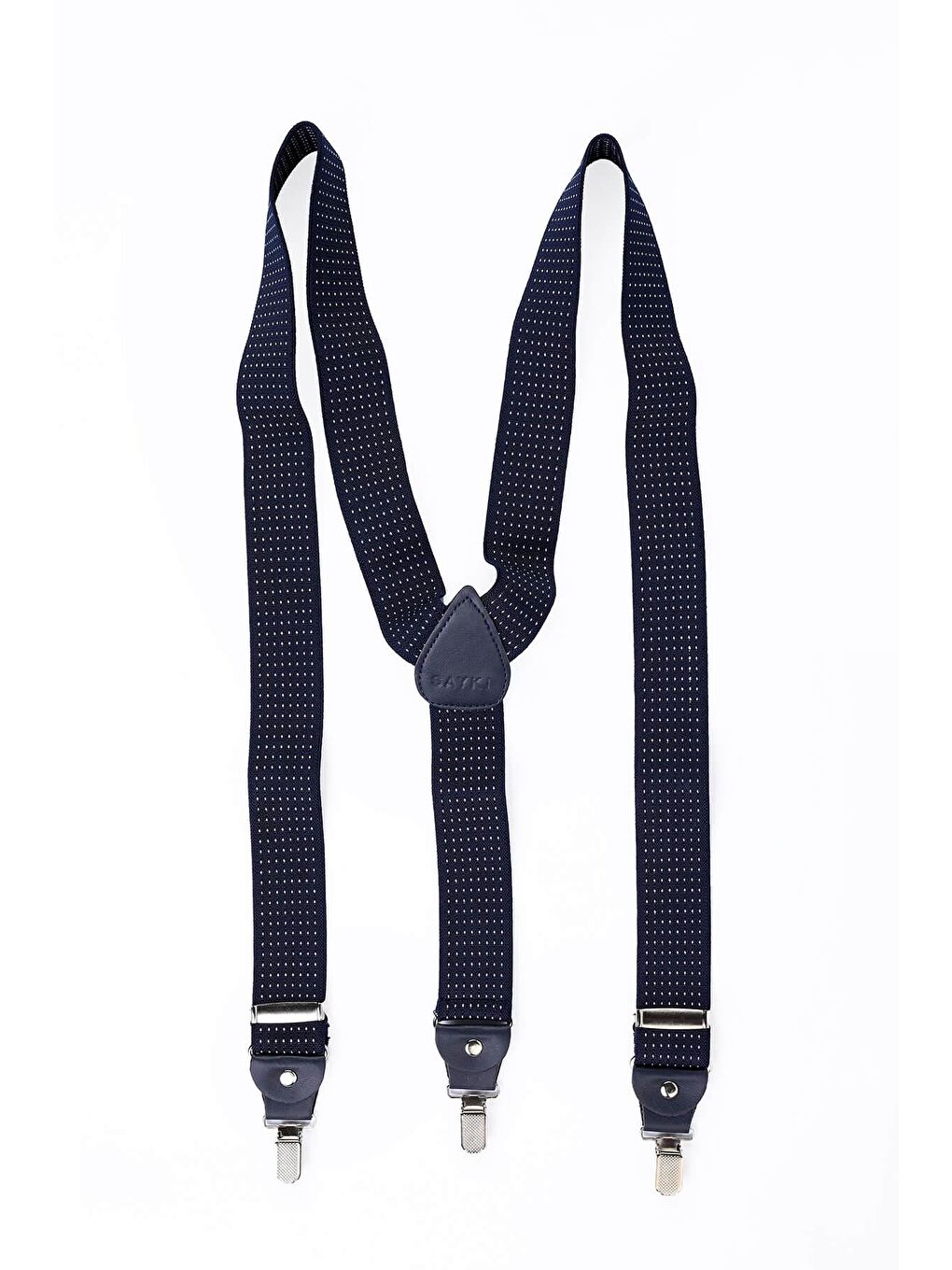 Lacivert Puantiye Desenli Pantolon Askısı-1