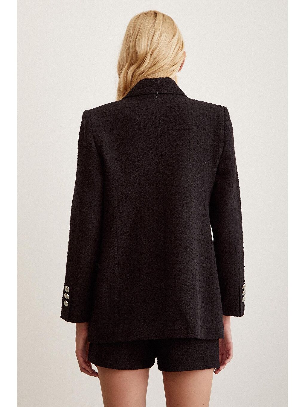 Siyah Cep Kapaklı Astarlı Blazer Ceket-4