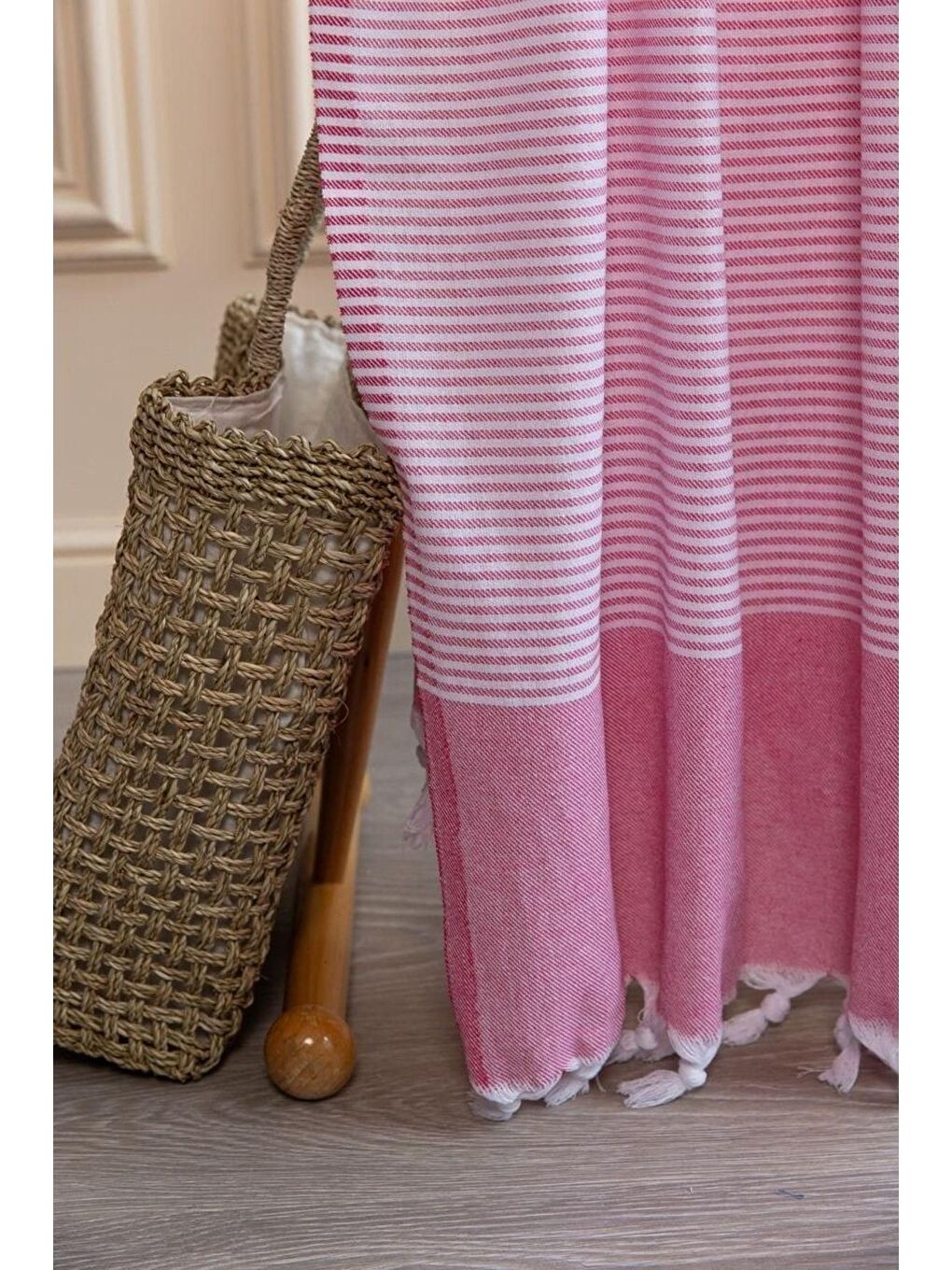 Pembe 2 Adet %100 Pamuk Peştemal Büşra PEMBE/90X180-1