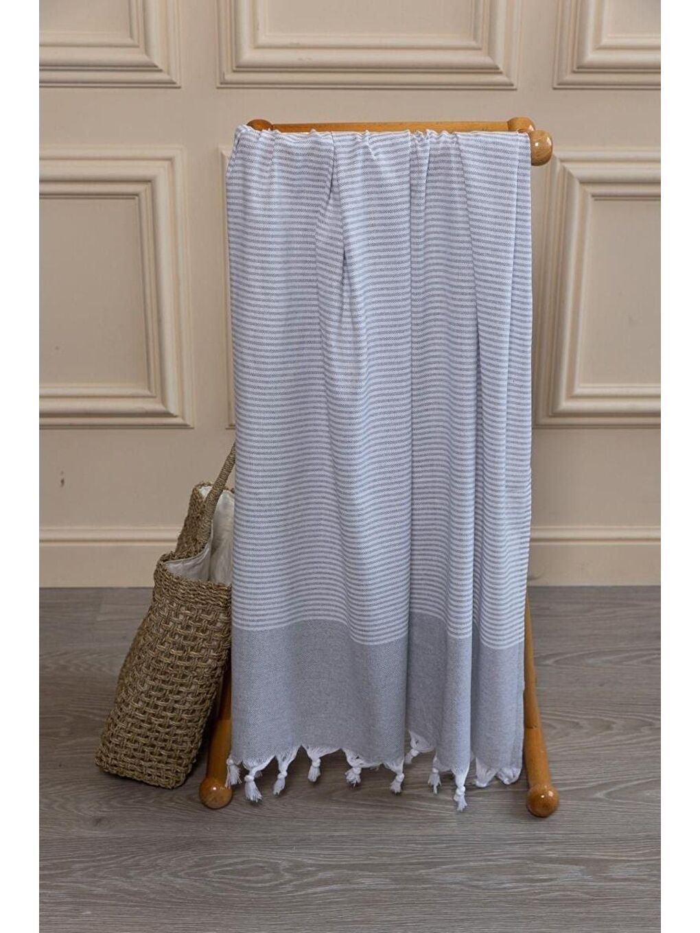 Gri 2 Adet %100 Pamuk Peştemal Büşra GRI/90X180