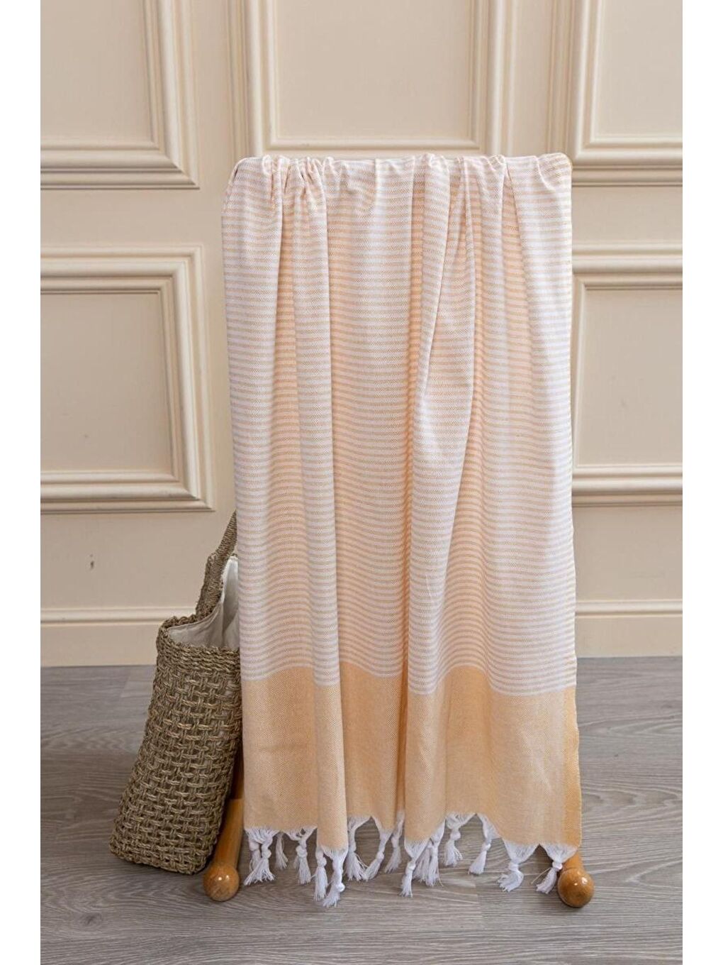 Sarı 2 Adet %100 Pamuk Peştemal Büşra SARI/90X180